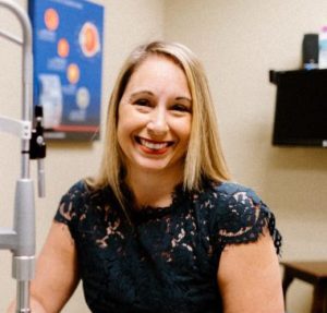 Dr. Jessica Sirak O.D. at Optical Solutions eye care practice in Hilton Head Island and Bluffton, SC